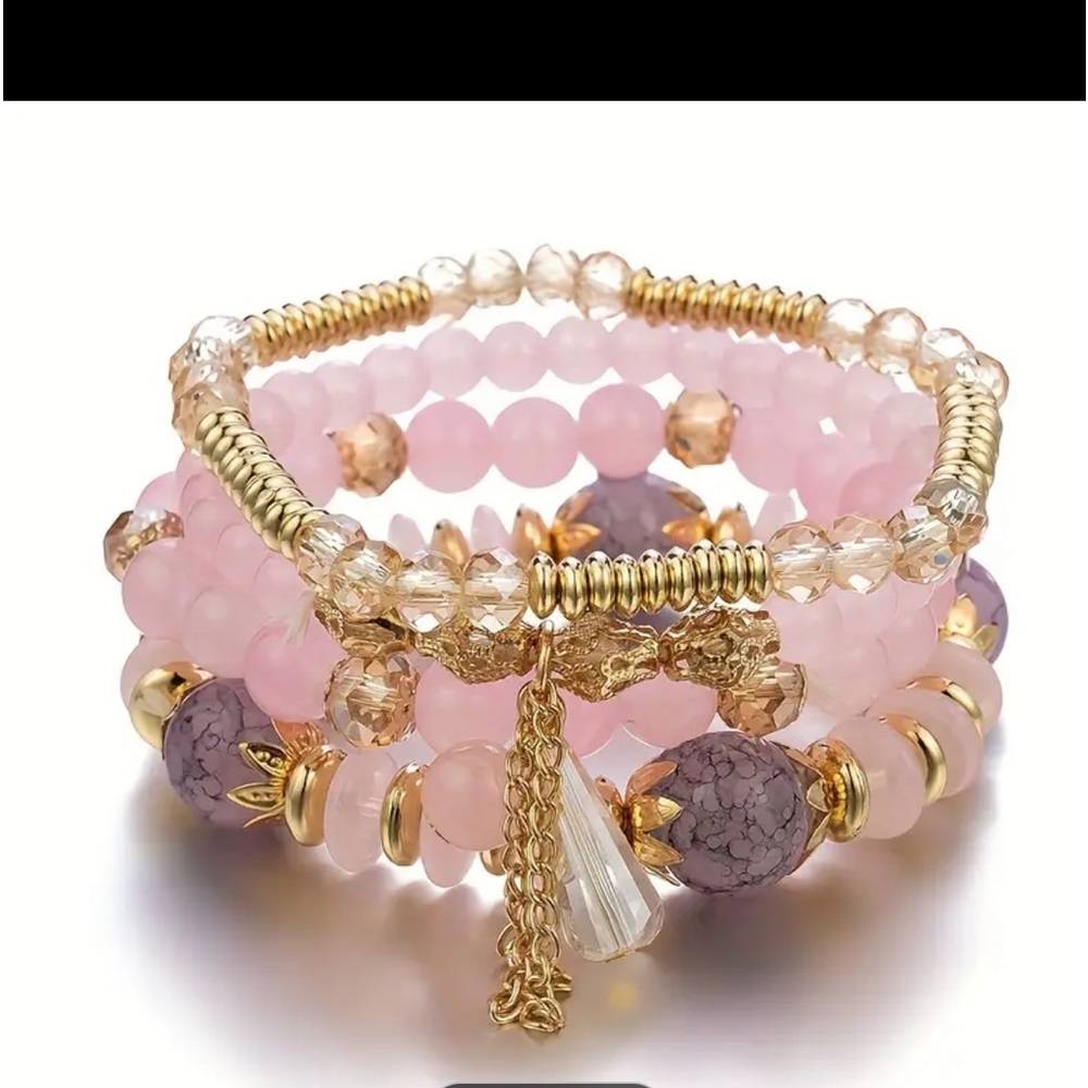 NWOT!!! Bohemian Style Beaded Bracelet- 4 stack